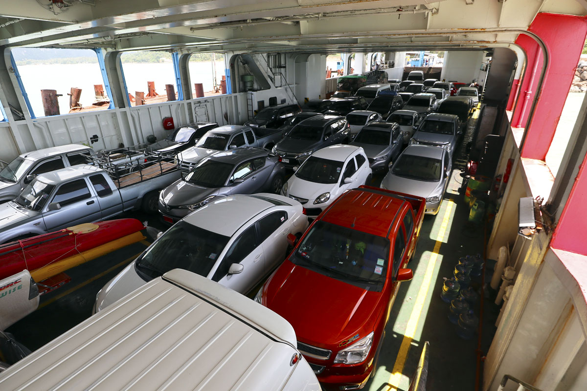 Raja ferry car deck