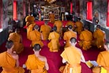 Thai Buddhist monks chanting - Click for larger image