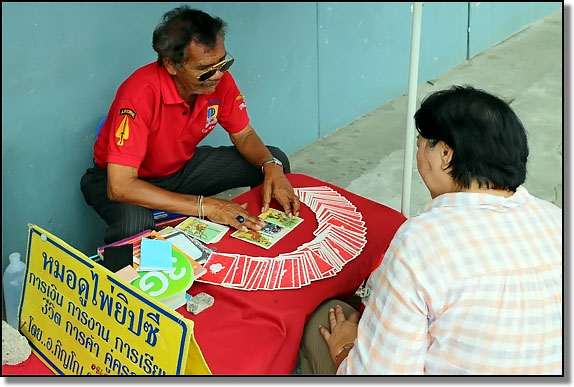 Fortune teller near Gim Yong market in Hat Yai