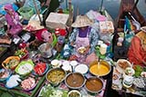 Food for sale at the floating market, Hat Yai, Thailand - Click for larger image