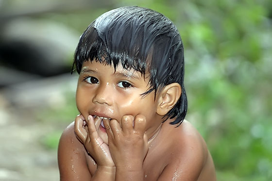 Mon child in Sangkhlaburi, Kanchanaburi province