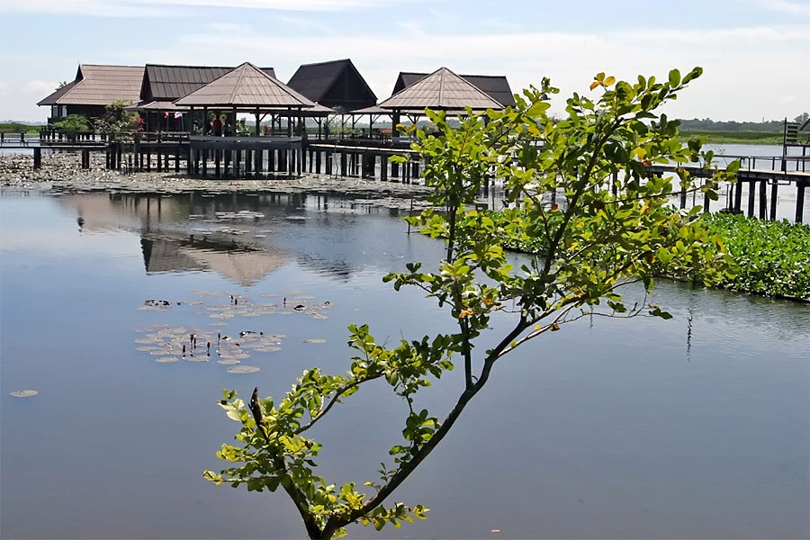 Visitor accommodation at Thale Noi, Phattalung, Thailand