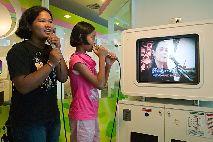 Karaoke is a big favourite with the Thais