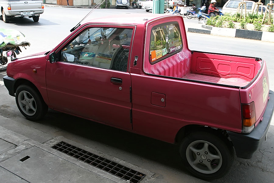 Rural Thais are obsessed with pickup trucks; even if they can't afford normal size ones