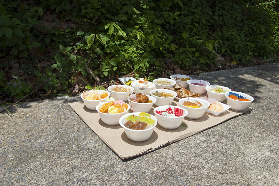Food offerings for the local spirits