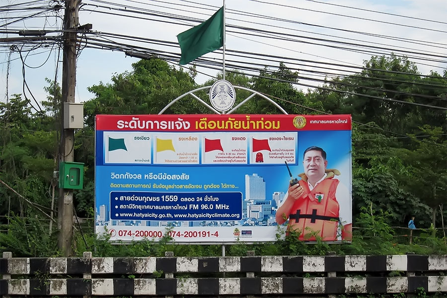 Flood warning flags