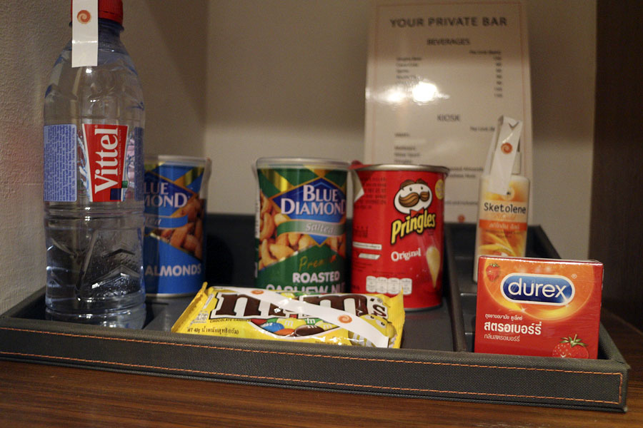 The hotel minibar selection says a lot about what goes on in Pattaya