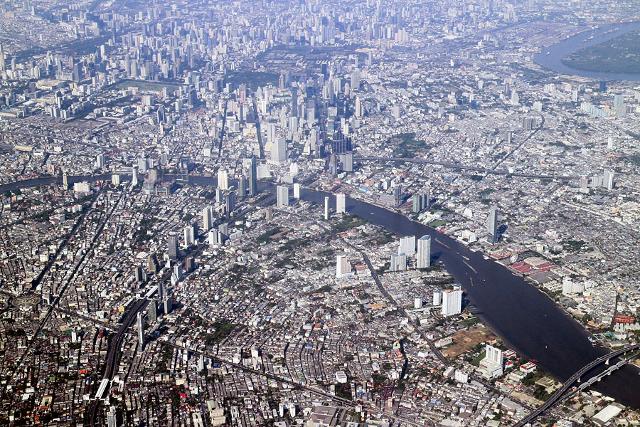 Aerial view of Bangkok