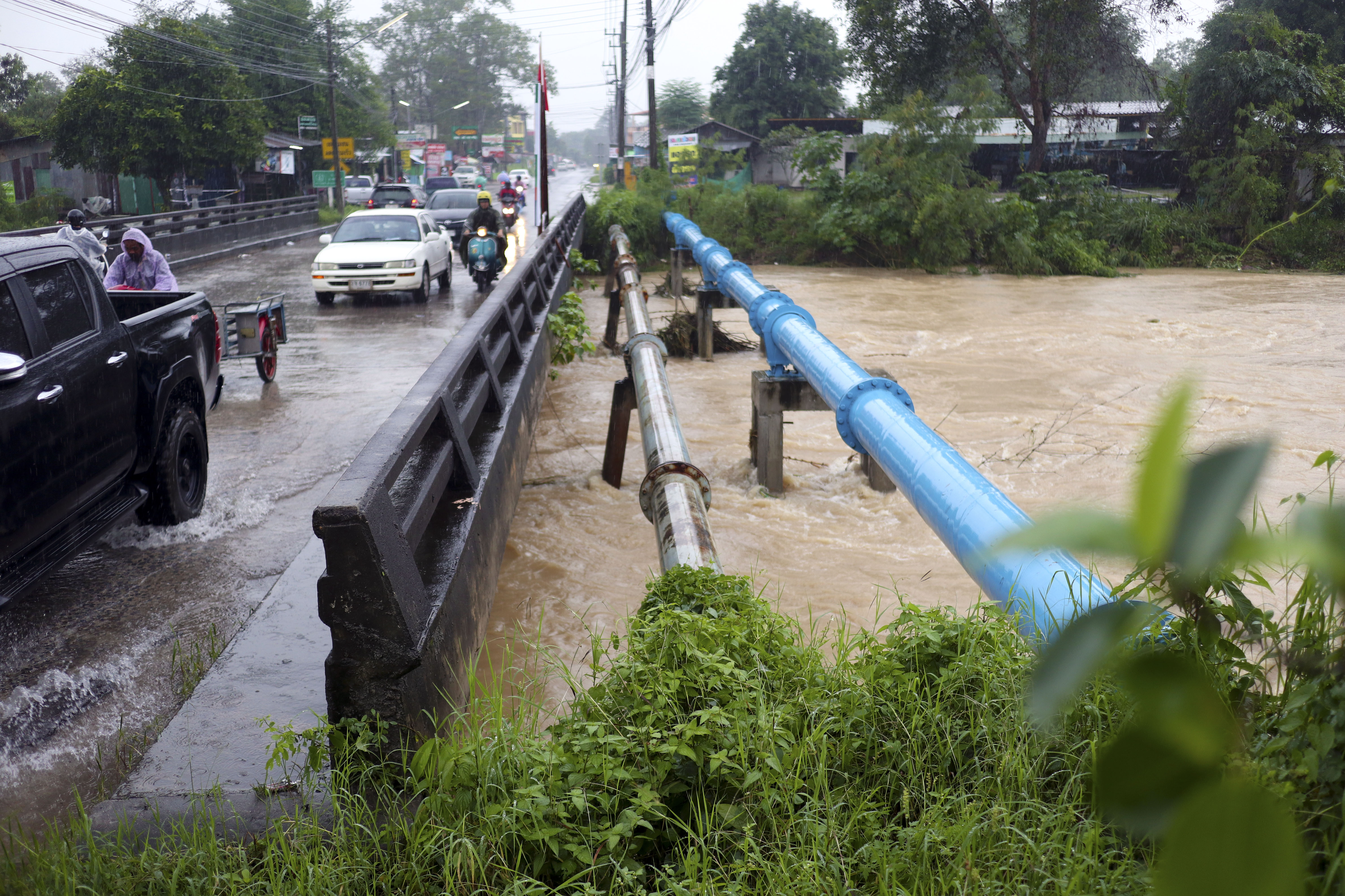 Not great weather for Thailand's many motorcyclists