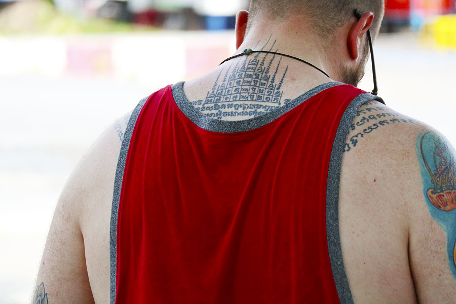 Tattooed farang in Thailand