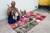 Amulets and other magical objects for sale on the streets of Thailand - Click for larger image