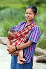 Burmese woman with child, Mae Sot - Click for larger image