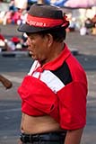 Red shirt protester in Bangkok - Click for larger image