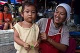 Mother and daughter at one of the local markets - Click for larger image