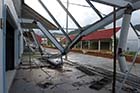 Steel and concrete could not withstand the force of the water - Click for larger image