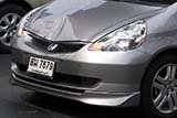 Damage to the front of the Honda Jazz - Click for larger image