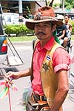 Thai cowboy with a Salvador Dali moustache - Click for larger image